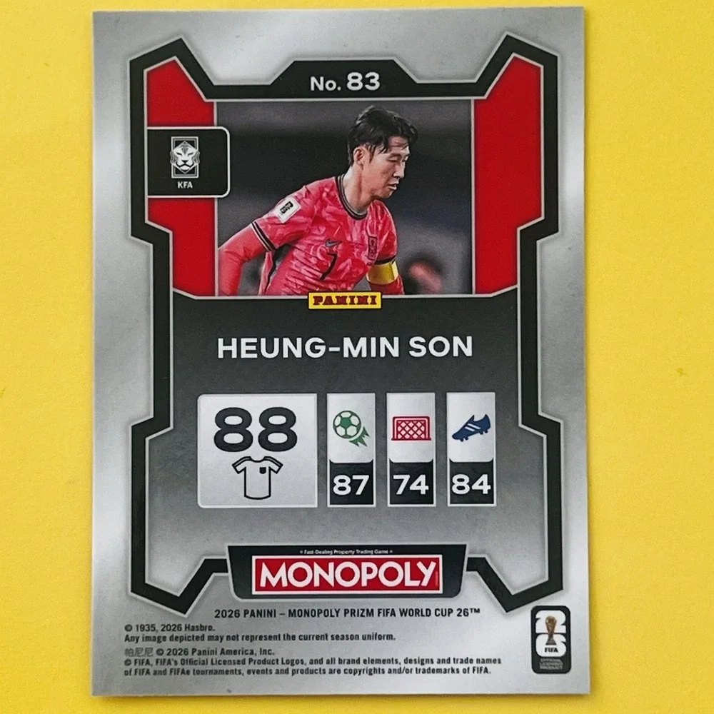 2026 Panini Prizm Monopoly FIFA World‎ Cup Heung-Min Son Silver Korea #83